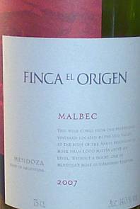 Finca el Origen Malbec