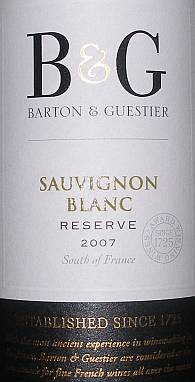 Barton & Guestier Sauvignon Blanc Reserve