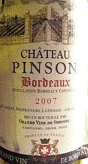 Chateau Pinson Bordeaux Rouge
