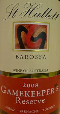 St Hallett Barossa Gamekeepers Reserve Shiraz Granache Touriga