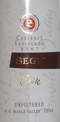 Segu Cabernet Sauvignon Unfiltred