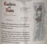 Casillero del Diablo Cabernet Sauvignon Syrah Reserva Privada