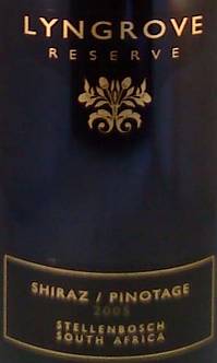 Lyngrove Reserve Shiraz Pinotage