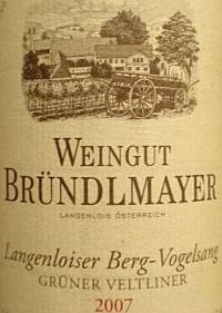 Weingut Brundlmayer Langenloiser Berg Vogelsang Gruner Veltiner