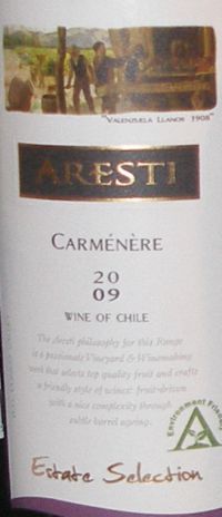Aresti Carmenere Estate Selection
