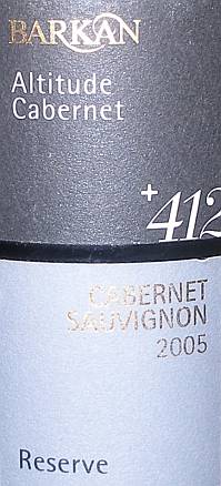 Altitude Cabernet +412 Reseve