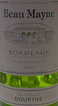 Dourthe Beau Mayne Bordeaux Sauvignon