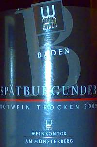 Baden Spatburgunder Weinkontor