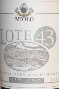 Miolo Lote 43 Cabernet Sauvignon Merlot