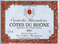 Cuvee des Alexandris Cotes Du Rhone