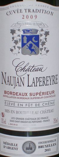 Chateau Naujan Lapereyre Bordeaux Superieur Cuvee Tradition