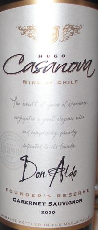 Casanova Don Aldo Founders Reserve Cabernet Sauvignon