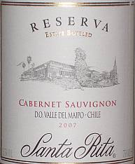 Santa Rita Reserva Estate Grown Cabernet Sauvignon
