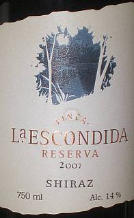Finca La Escondida Reserva Shiraz