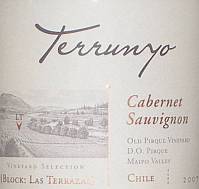 Terrunyo Cabernet Sauvignon Block Las Terrazas