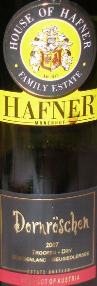 Hafner Dornroschen Kosher Wine