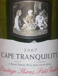 Cape Tranquility Pinotage Shiraz Petit Verdot