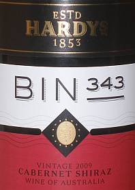 Hardys Bin 343 Cabernet Shiraz