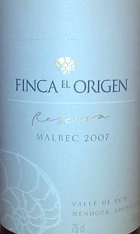 Finca el Origen Reserva Malbec