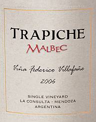 Trapiche Single Vineyard Vina Federico Villafane Malbec