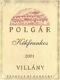 Polgar Kekfrankos Villany