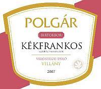 Polgar Kekfrankos Villany
