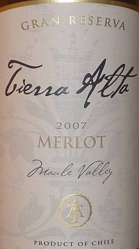 Tierra Alta Gran Reserva Merlot