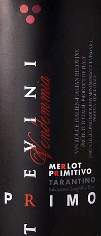 Trevini Primo Merlot Primitivo Tarantino