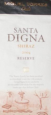 Santa Digna Shiraz Reserve