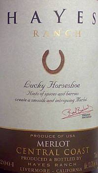 Hayes Ranch Lucky Horseshoe Merlot