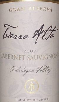 Tierra Alta Gran Reserva Cabernet Sauvignon