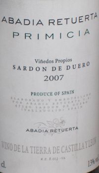 Abadia Retuerta Primicia (Arnoldo) Sardon de Duero