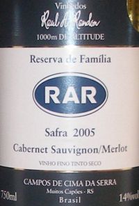 RAR Reserva de Familia Cabernet Sauvignon Merlot