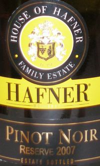 Hafner Pinot Noir Reserve Kosher Wine
