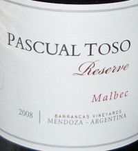 Pascual Toso Reserve Malbec
