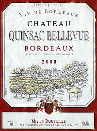 Chateau Quinsac Bellevue Bordeaux