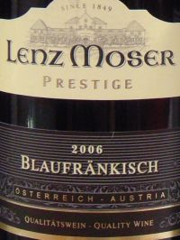 Lenz Moser Prestige Blaufrankisch Barrique