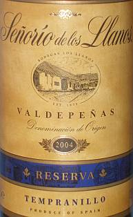 Senorio de los Llanos Reserva Tempranillo