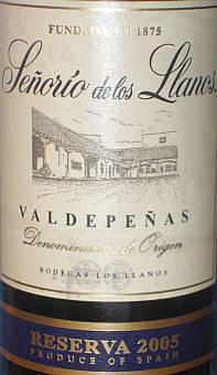 Senorio de los Llanos Reserva Tempranillo