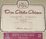 Don Adelio Ariano Tannat Syrah Reserve Oak Barrel