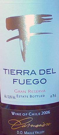 Tierra Del Fuego Gran Reserva Carmenere