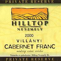 Hilltop Vilanyi Cabernet Franc Private Reserve
