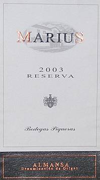 Marius Reserva Bodega Piqueras
