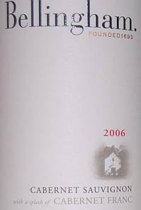 Bellingham Cabernet Sauvignon with a splash of Cabernet Franc
