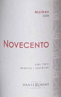 Novecento Malbec Vini Tinto