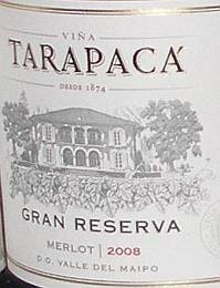 Tarapaca Grand Reserva Merlot