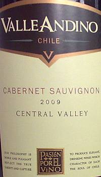 Valle Andino Pasion por el Vino Cabernet Sauvignon