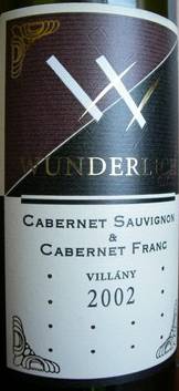 Wunderlich Cabernet Sauvignon Cabernet Franc Villany