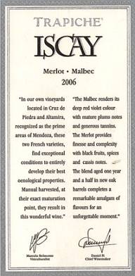Trapiche Iscay Merlot Malbec