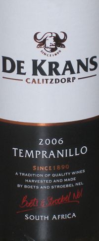 De Krans Tempranillo